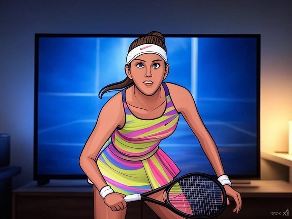 Cartoon for showing when to watch Australian Open Finals and Semi-Finals