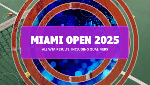 2025 Miami Open WTA Results (Confirmed & Updated) Including Qualifiers