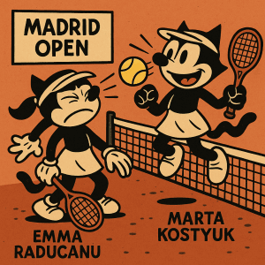 Ukraine’s Marta Kostyuk Ends Emma Raducanu’s Madrid Open Run in Gritty Three-Set Battle