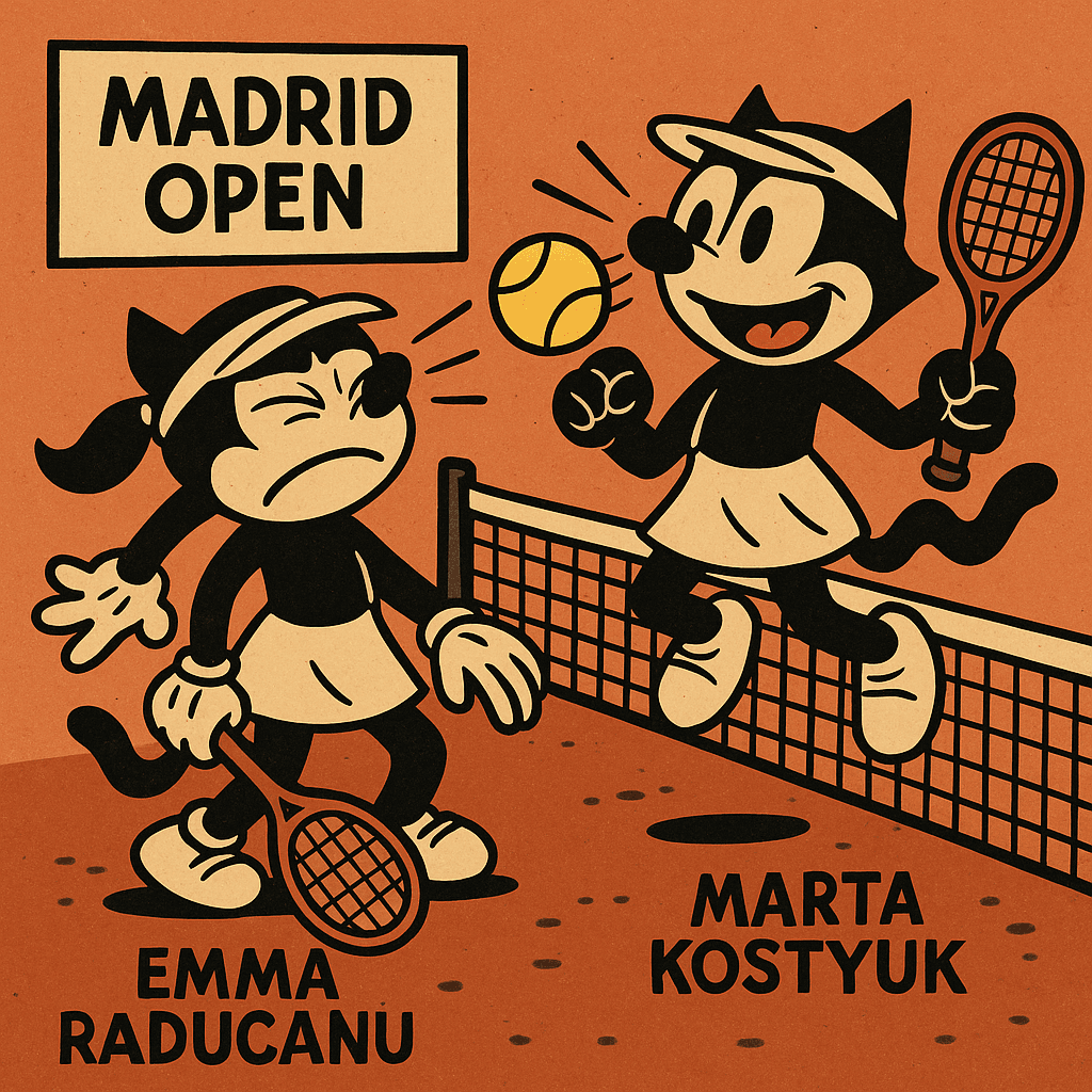 Ukraine’s Marta Kostyuk Ends Emma Raducanu’s Madrid Open Run in Gritty Three-Set Battle