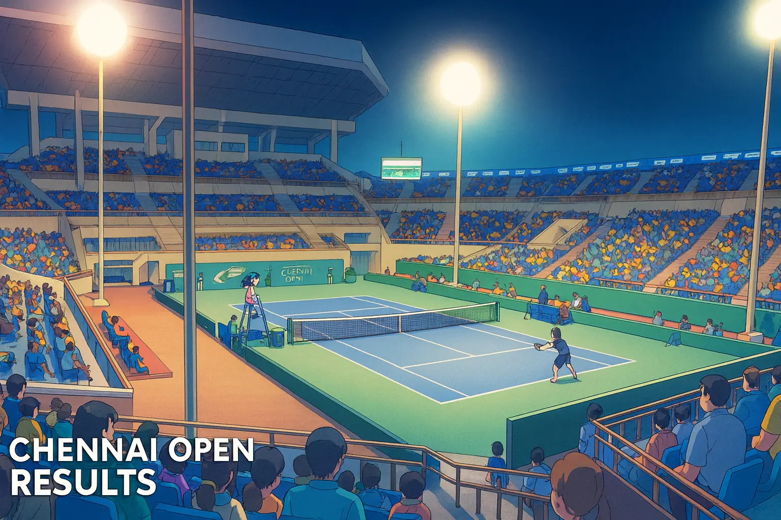 View of the Chennai Open Tennis Centre in Tamil Nadul