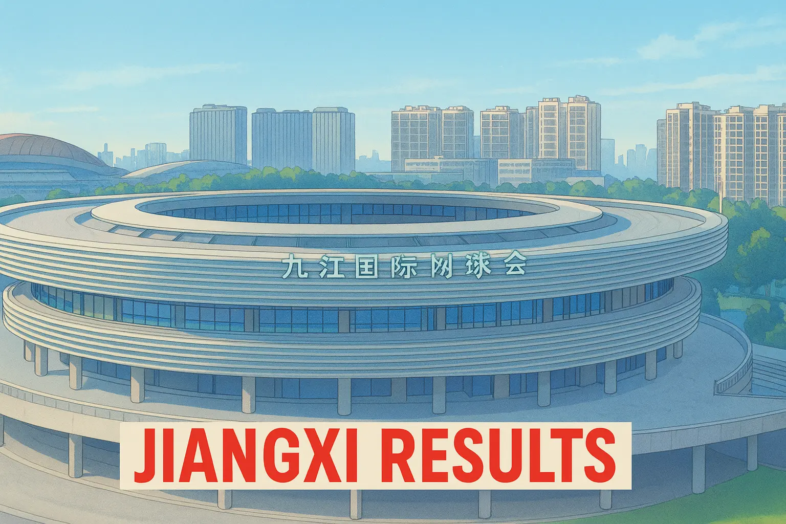 View of the Tennis Centre in Jiujiang which hosts the Jiangxi Open 2025