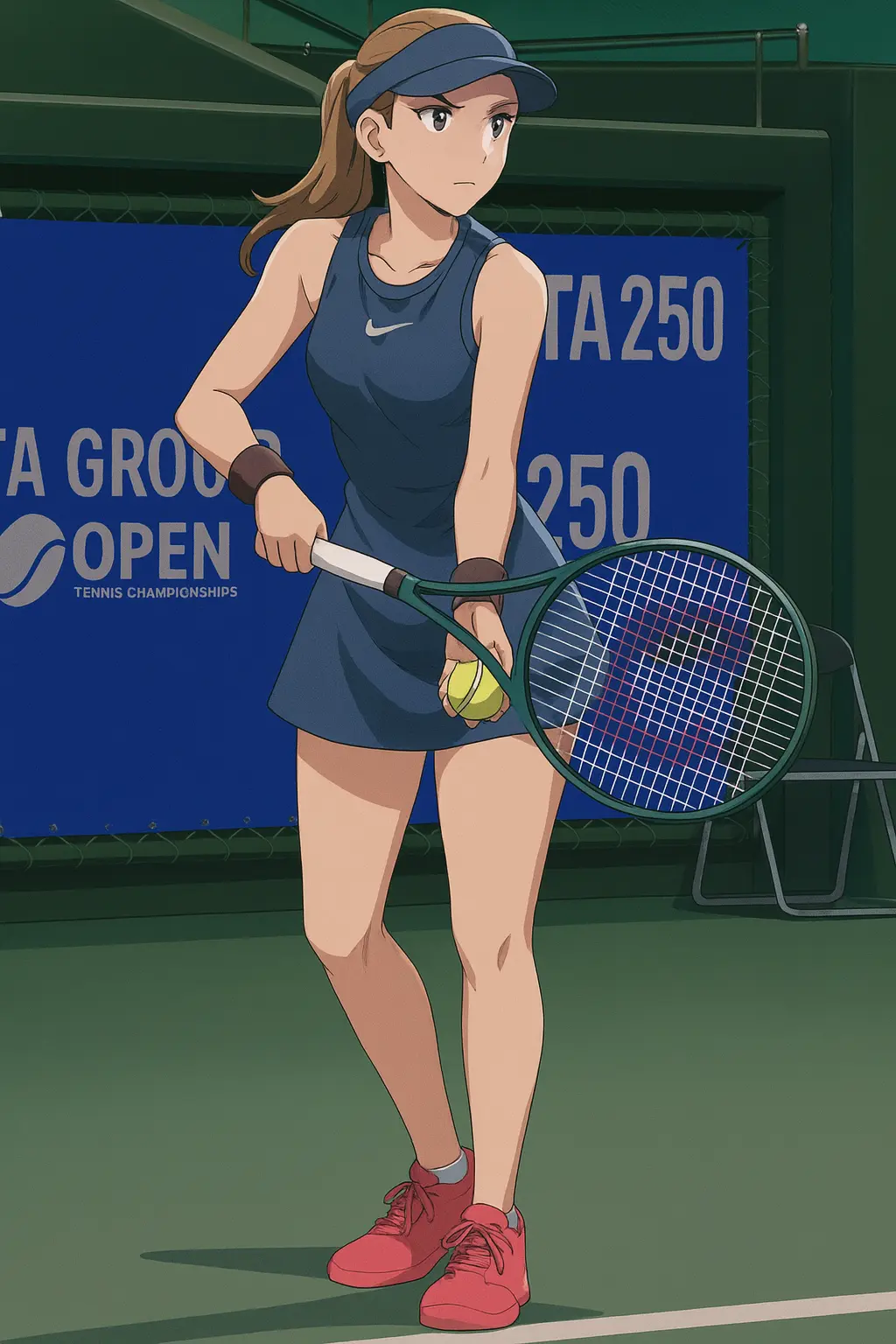 Katie Boulter In Action on Serve