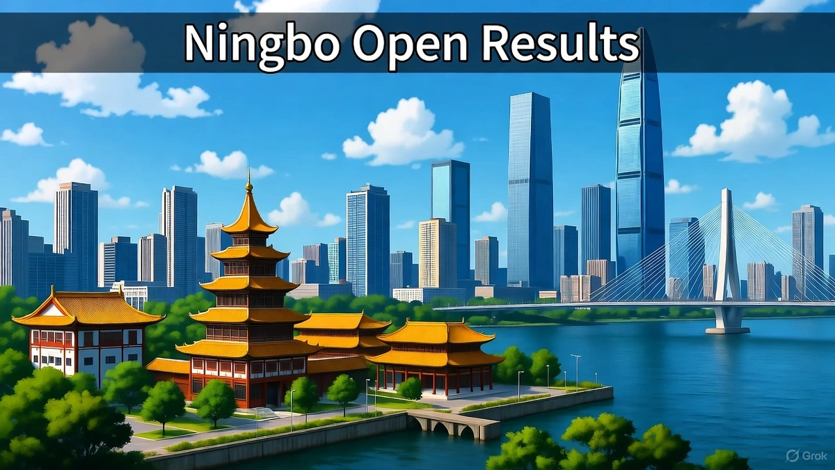 Scenic view of Ningbo, China, host city of the 2025 WTA 500 Ningbo Open featuring full main draw and qualifying results