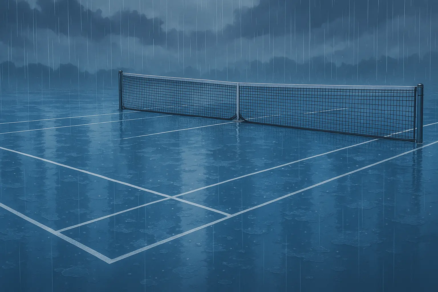 Rain interrupt play in Chennai Open 2025