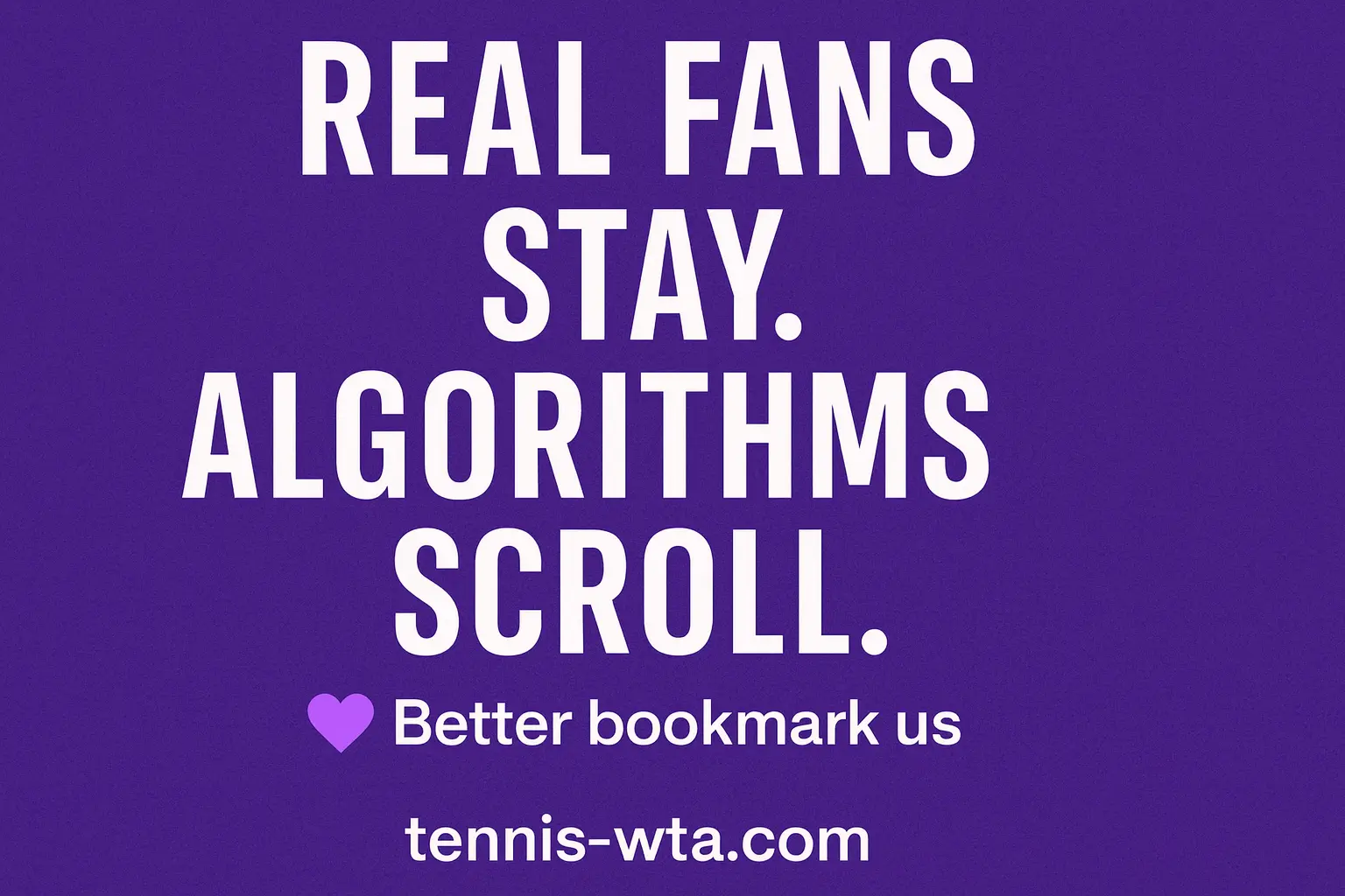 Message from tennis-wta.com thanking its readers