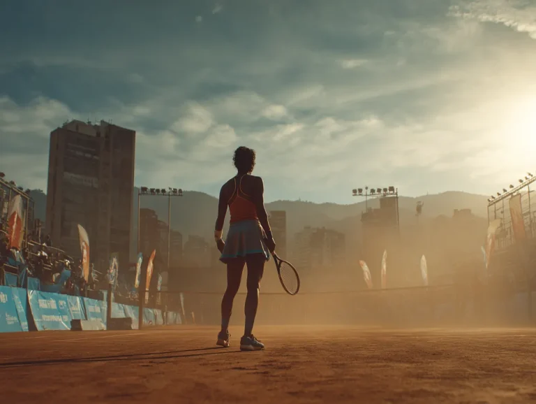 WTA Bogota 2026 tennis player on clay court during match at the WTA 250 tournament