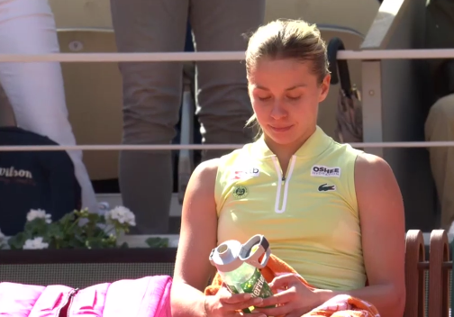Moments of reflection for Poland's Maja Chwalinska after the French Open Final in 2026