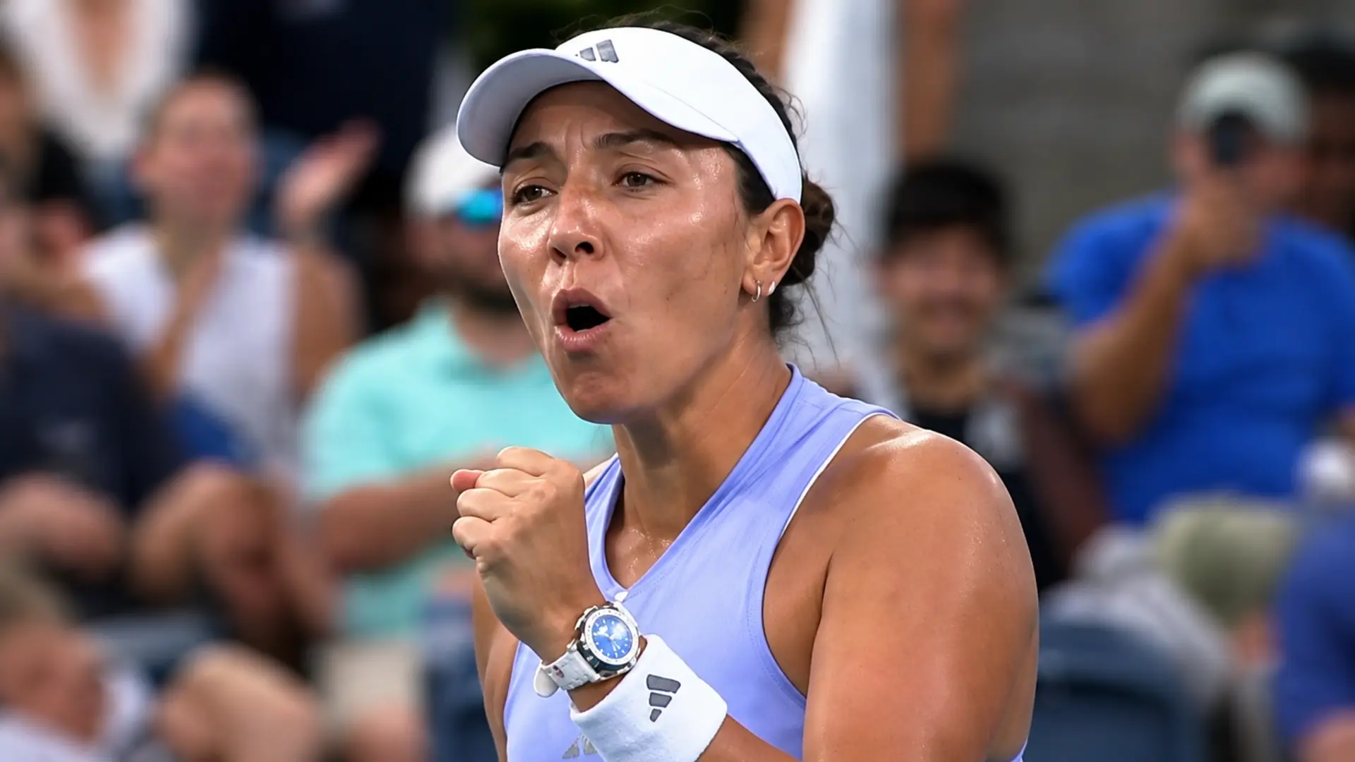 Jessica Pegula celebrates after reaching the final of the 2026 Cincinnati Open