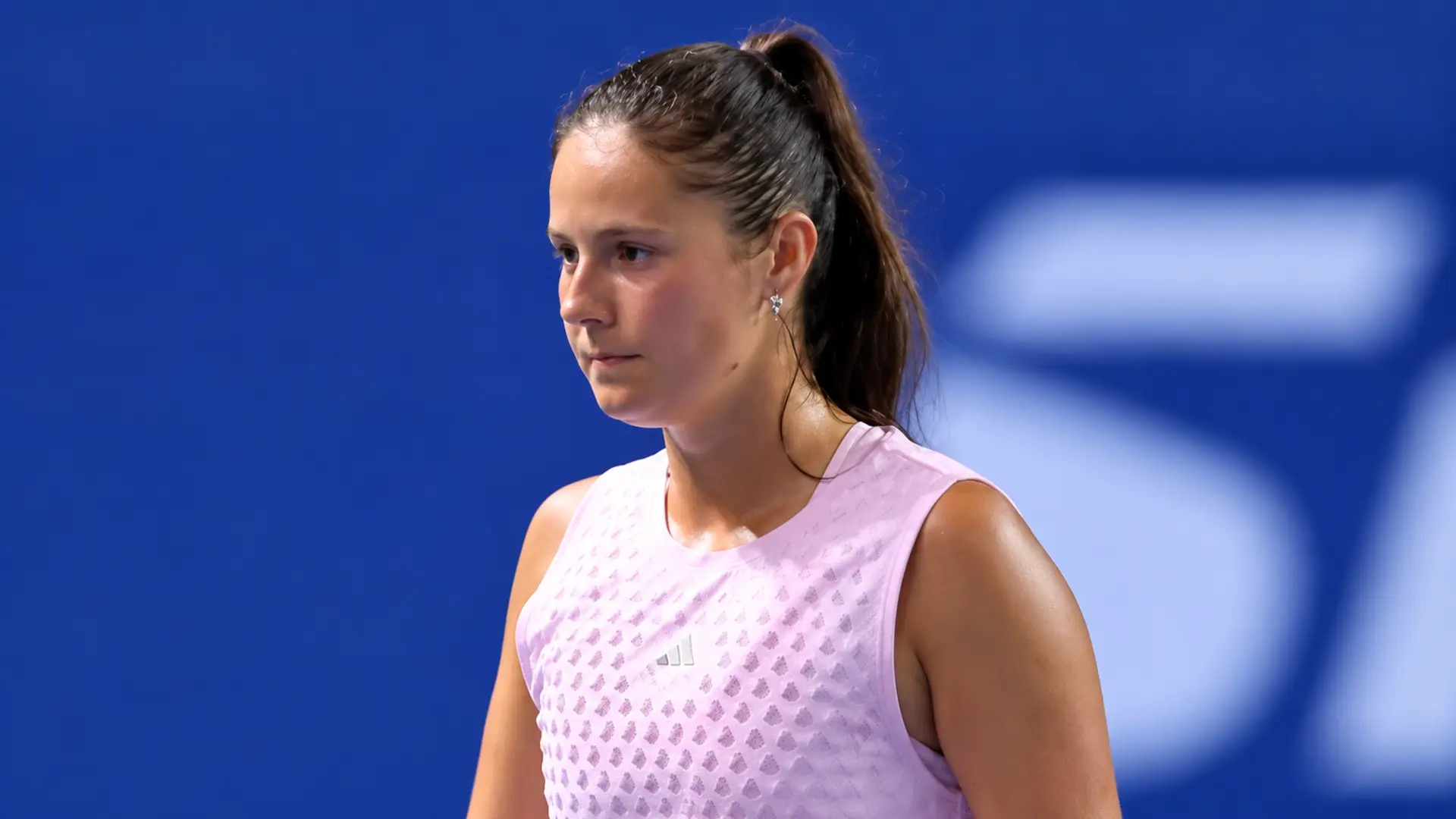 Daria Kasatkina looks focused during a difficult stretch of results late in the 2026 season