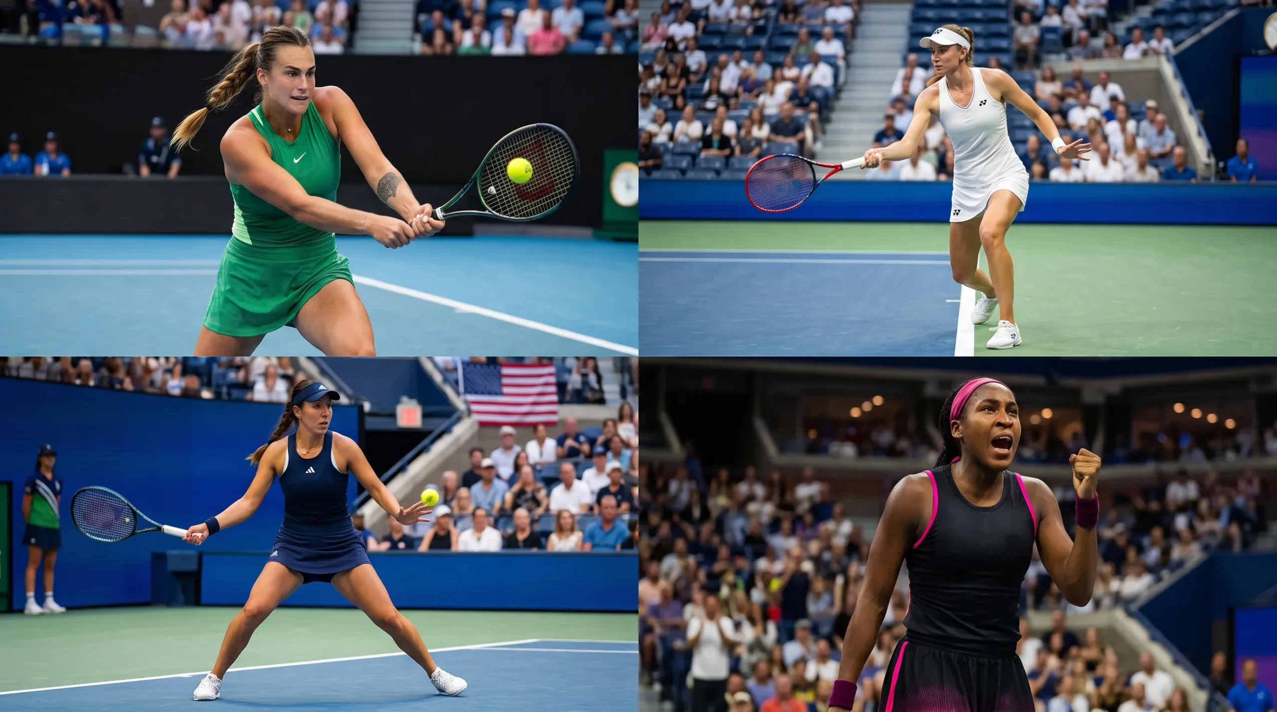 The world’s top four WTA players compete at the 2026 US Open after all advancing to the third round