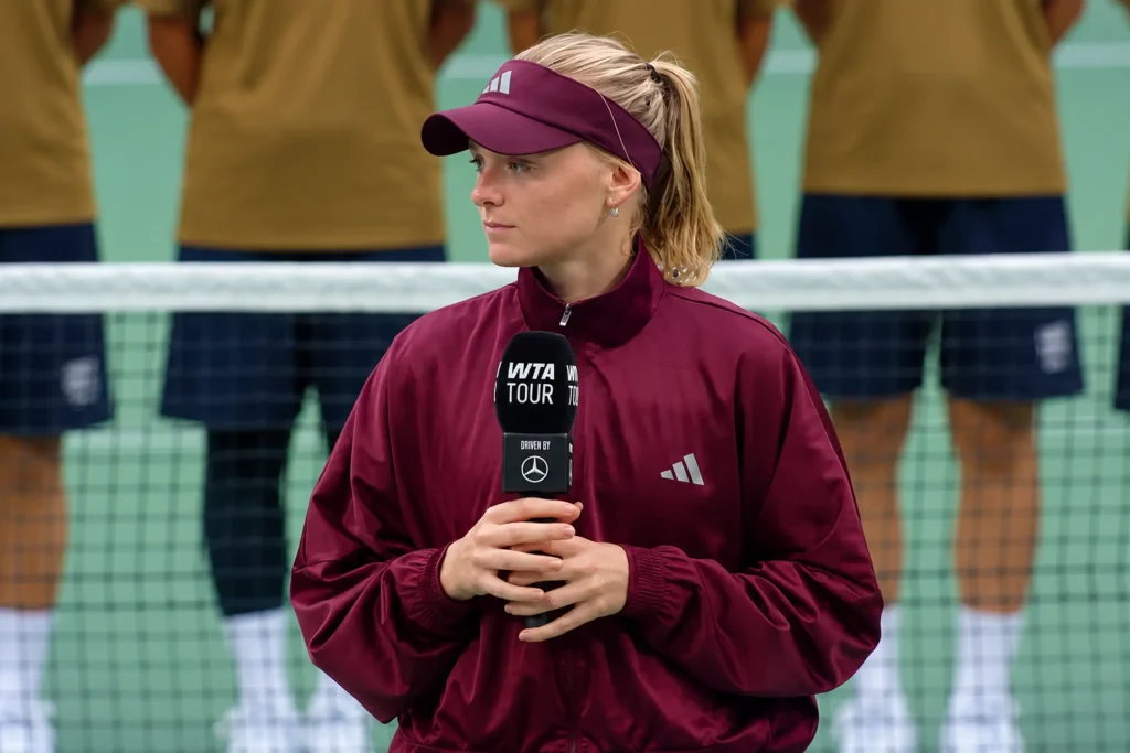 Ashlyn Krueger congratulates Katerina Siniakova after losing the 2026 Osaka Open final in Japan
