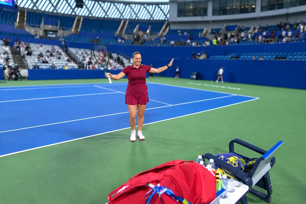 Jelena Ostapenko Turns Kasatkina’s Serve Into a Target in 59-Minute Wuhan Rout