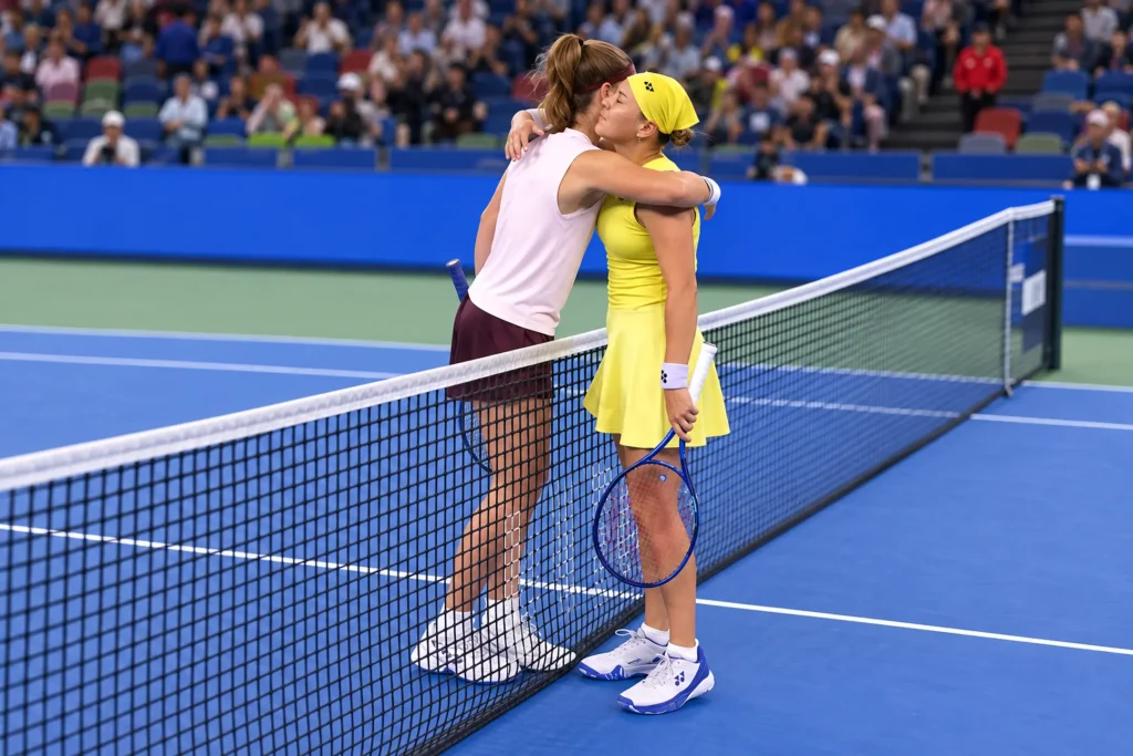 Diana Shnaider Finds the Extra Gear as Muchova’s 2h52 Wuhan Opener Catches Up With Her