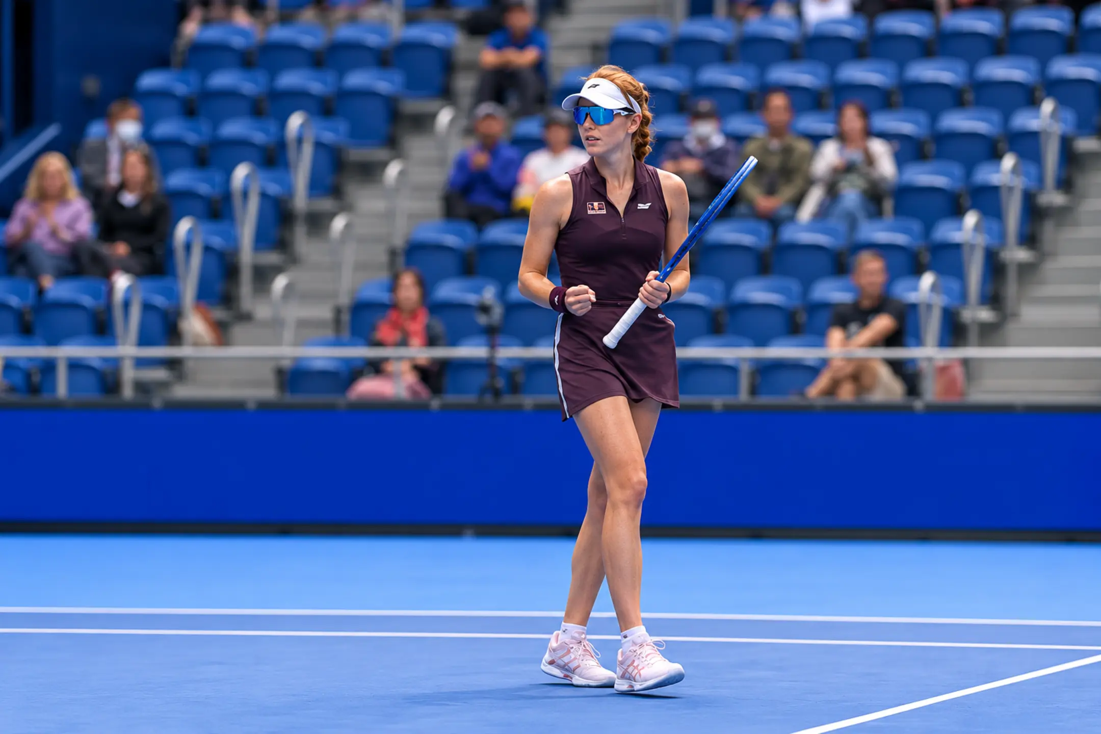 Maya Joint celebrates after winning her third consecutive match at the 2026 Tokyo Open