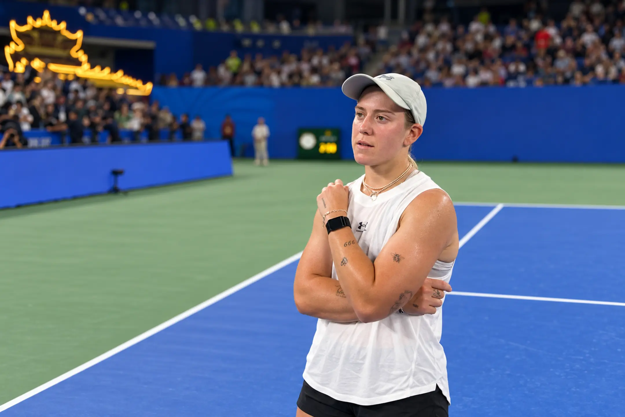 Sonay Kartal celebrates after reaching the semifinals of the 2026 Wuhan Open