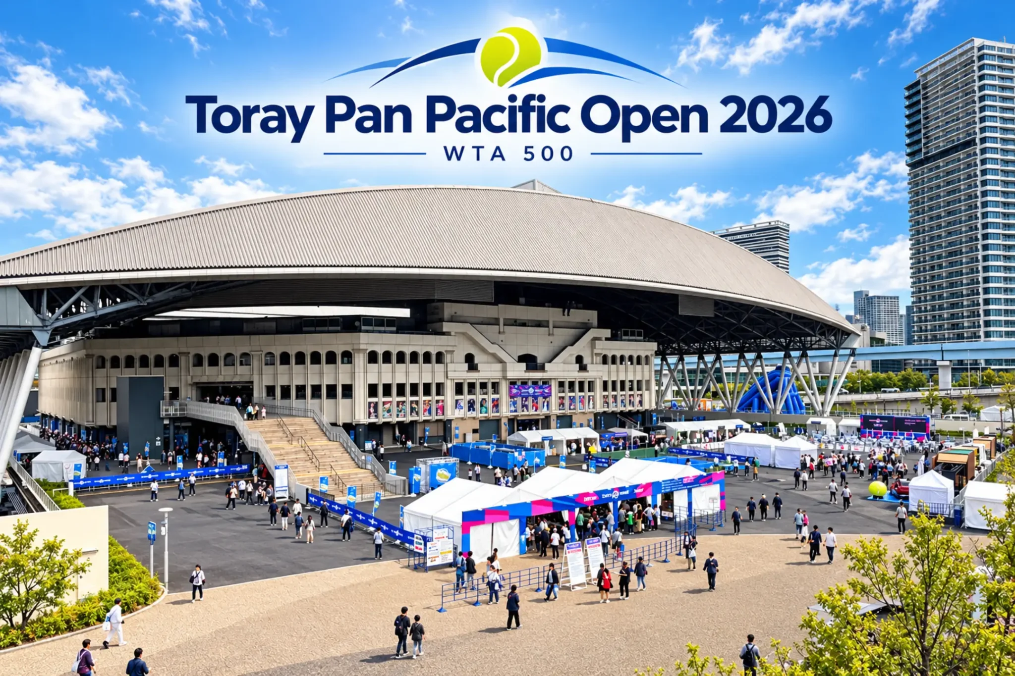Toray Pan Pacific tournament venue and Tokyo's centre court featured in RallyHer’s tournament hub